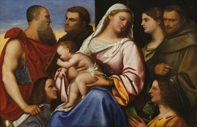 Madone et enfant avec saints et donateurs - Sebastiano del Piombo