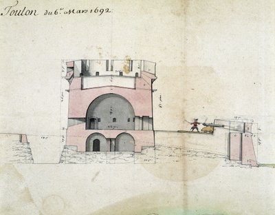 Fortification de Toulon par Vauban le 06/03/1692 - Sebastien Le Prestre de Vauban