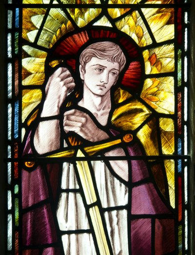 Mortehoe, St Mary, Heaton Butler & Bayne, Selwyn Image, Archange St Michel (détail) - Selwyn Image Selwyn Image