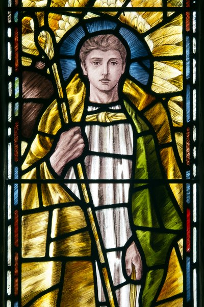 Mortehoe, St Mary, Heaton Butler & Bayne, Selwyn Image, Archange St Raphaël (détail) - Selwyn Image Selwyn Image