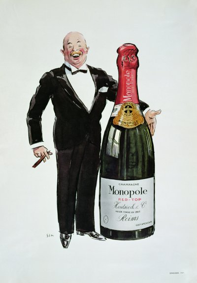Publicité pour le champagne Heidsieck, vers 1910 - Sem