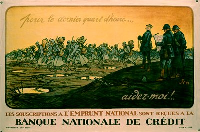 Affiche française de la Première Guerre mondiale encourageant l