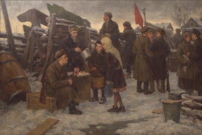 Matin sur les barricades - Semyon Gavrilovich Nikiforov