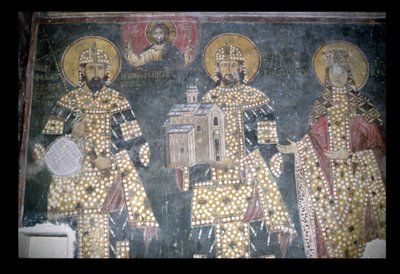 Stefan Milutin, Stefan Dragutin et Katelina, fin du XIIIe siècle - Serbian School