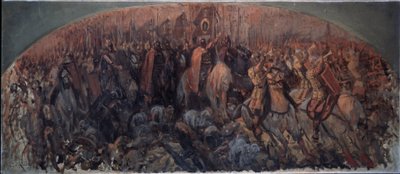 La bataille de Koulikovo le 8 septembre 1380 - Sergei Alexeyevich Korovin