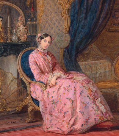 Portrait de la Grande-Duchesse Maria Nikolaïevna de Russie, milieu du 19e siècle - Sergei Ivanovich Gribkov