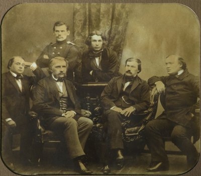 Sovremennik : Ivan Goncharov, Ivan Tourgueniev, Léon Tolstoï, Dmitri Grigorovitch, Alexandre Droujinine - Sergei Lvovich Levitsky