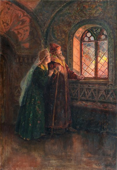 Tsar Alexis Mikhaïlovitch et Maria Miloslavskaya pendant l