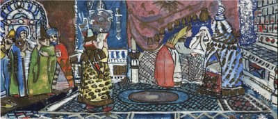 Illustration pour le conte de fées du Tsar Saltan par A. Pouchkine - Sergei Vasilievich Malyutin