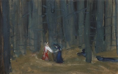 Illustration du Conte de la princesse morte et des sept chevaliers - Sergei Vasilievich Malyutin