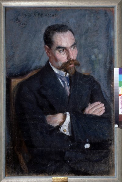 Portrait du poète Valeri Iakovlevitch Brioussov - Sergei Vasilievich Malyutin