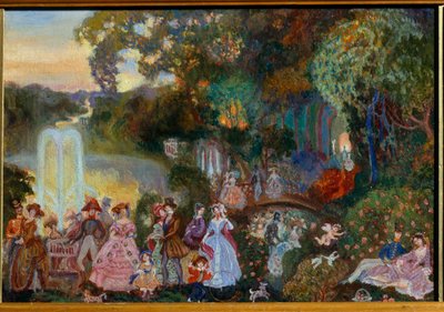 Festivités publiques - Peinture de Sergei Yurievich Sudeykin - Sergei Yurevich Sudeikin