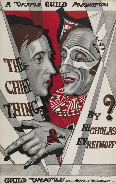 Affiche pour La Chose principale, pièce de Nikolai Evreinov - Sergei Yurievich Sudeykin
