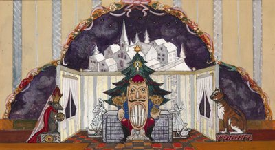 Décor de scène pour le ballet Casse-Noisette de P. Tchaïkovski - Sergei Yurievich Sudeykin