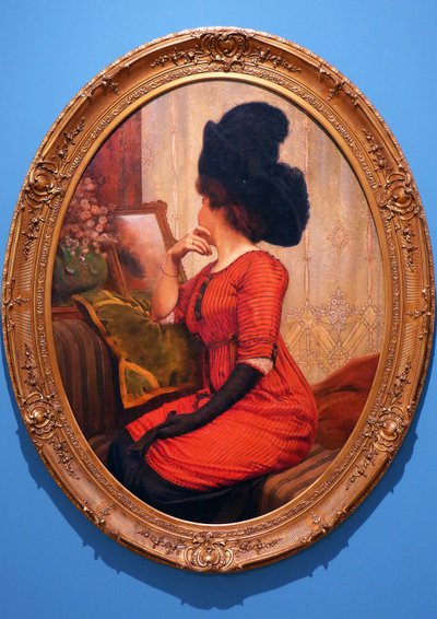 La Femme en rouge - Servais Joseph Detilleux