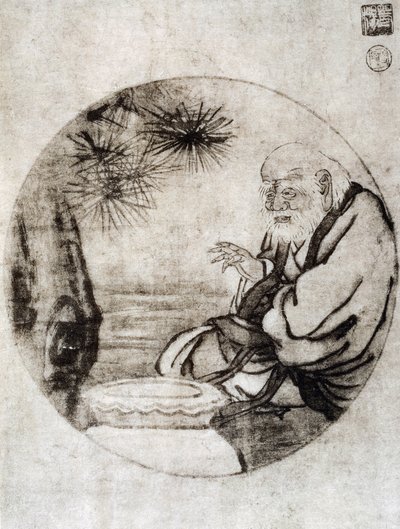 Portrait de Lao-Tzu, philosophe chinois du VIe siècle av. J.-C., dessin par Sesshu Toyo - Sesshû Tôyô