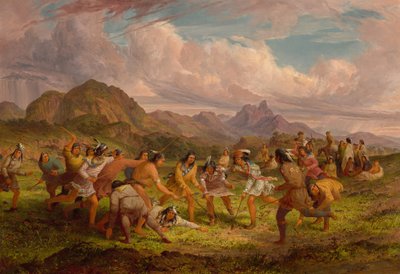 Jeu de balle chez les Indiens Sioux, 1851 - Seth Eastman