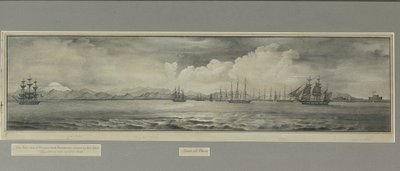 Côte du Pérou : Les Andes, Toits de Lima, Callao, Forts de Callao, depuis le pont du navire prussien Rosamunde - Seth Jr. Cole