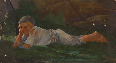 Garçon allongé sur le sol - Severin Falkman