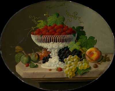 Nature morte avec des fraises dans une compote, 1865-70 - Severin Roesen