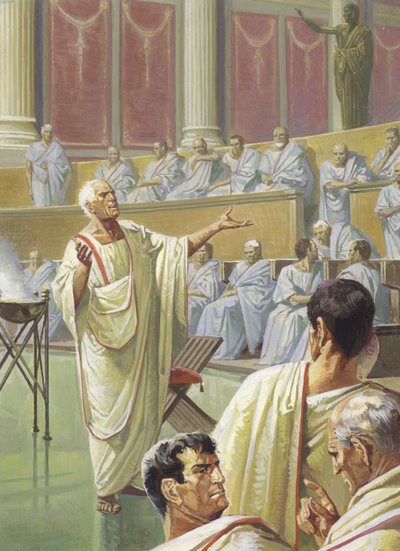 Caton met en garde ses collègues du Sénat contre Carthage - Severino Baraldi