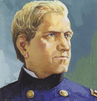 Général Edward Canby (gouache sur papier) - Severino Baraldi