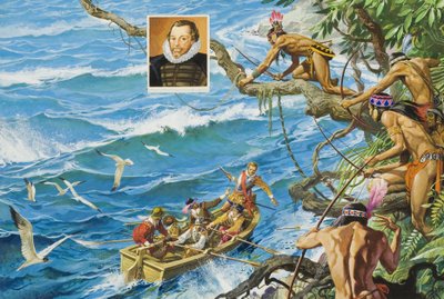 Sir Francis Drake (c.1540-96) (gouache sur papier) - Severino Baraldi