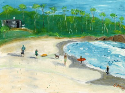 Scène estivale à la plage - Sharyn Bursic