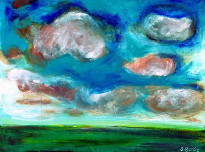 Nuages aux couleurs vives au-dessus d