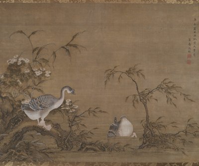Oies sur une berge - Shen Kai