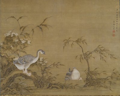 Oies sur une rive, dynastie Qing - Shen Kai