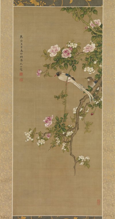 Fleurs et oiseaux, 1750 - Shen Nanpin