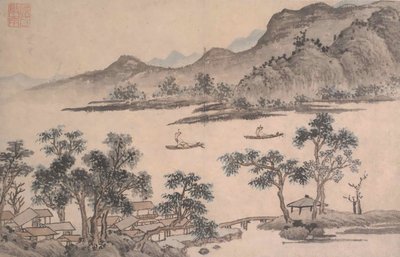 Paysage avec Voiliers - Shen Zhou