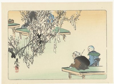 Admiration des fleurs de prunier - Shibata Zeshin