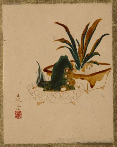 Fleurs dans des jardinières - Shibata Zeshin