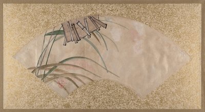 Fleurs roses et blanches et feuilles, Clappers - Shibata Zeshin