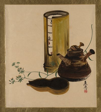Peintures laquées de divers sujets : Service à thé Sencha - Shibata Zeshin
