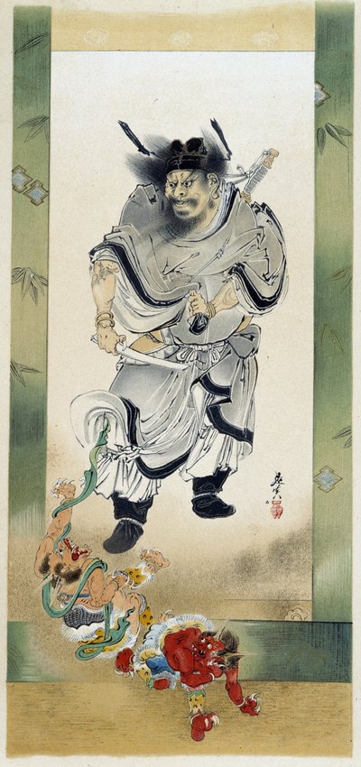 Shoki et les démons. Auto-peinture par Shibata Zeshin - Shibata Zeshin
