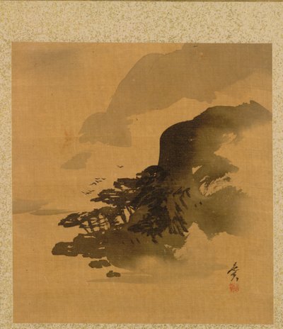 Rivage avec oiseaux - Shibata Zeshin