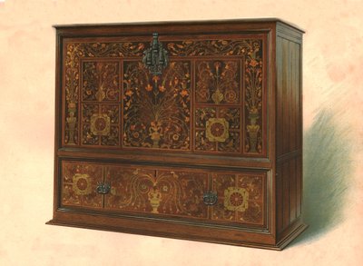 Cabinet incrusté de marqueterie, 1904 - Shirley Charles Llewellyn Slocombe