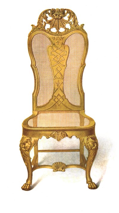 Chaise en canne dorée, 1906 - Shirley Charles Llewellyn Slocombe