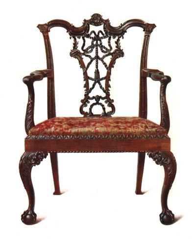 Chaise à dossier en ruban d