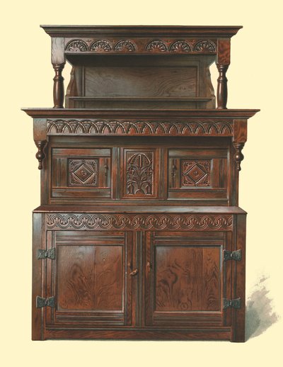 Tridarn, buffet de cour en chêne, 1904 - Shirley Charles Llewellyn Slocombe