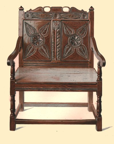 Chaise double en chêne gallois, 1904 - Shirley Charles Llewellyn Slocombe