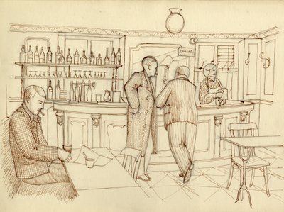 Scène de café, Paris, France, vers 1951 - Shirley Markham