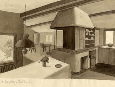 Intérieur contemporain, vers 1950 - Shirley Markham