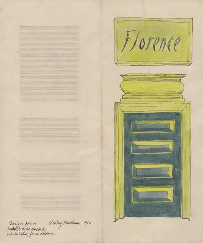 Dépliant de Florence, 1952 - Shirley Markham
