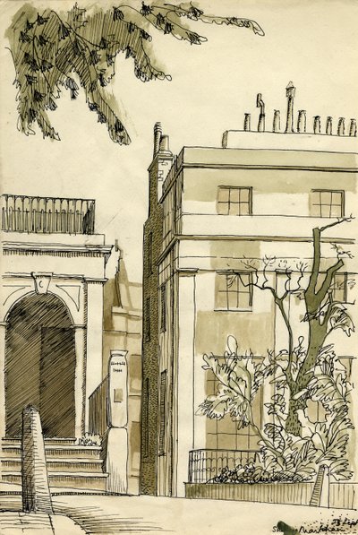 Maisons géorgiennes, Londres, vers 1950 - Shirley Markham