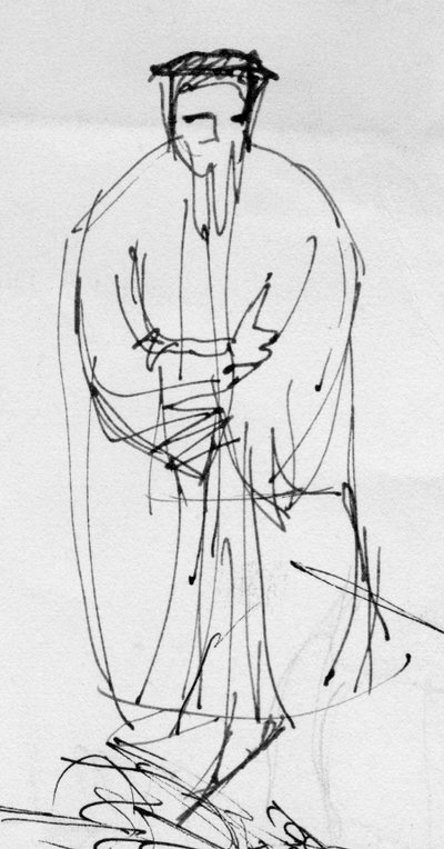 Homme en costume d
