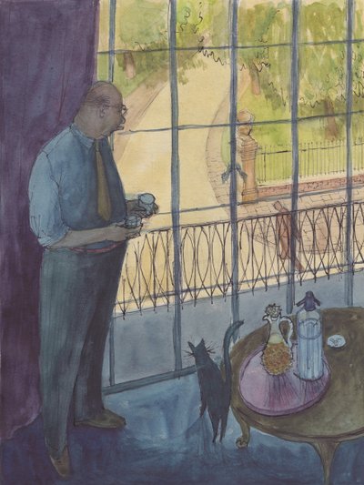 Homme regardant par la fenêtre - Shirley Markham